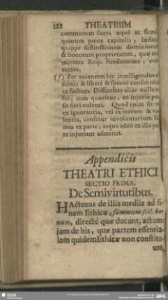 Appendicis Theatri Ethici