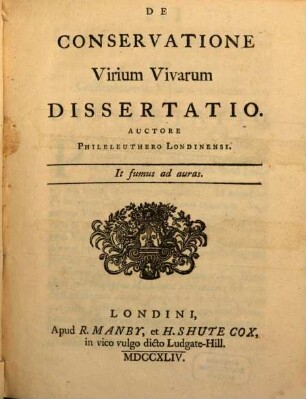 De conservatione virium vivarum dissertatio
