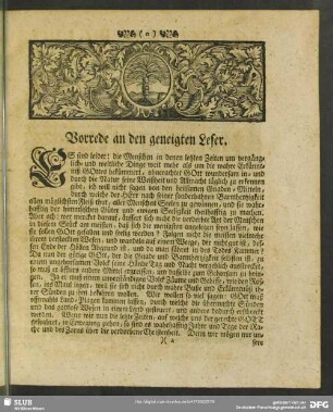 Vorrede an den geneigten Leser