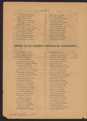 Horas de la pasión y muerte de Jesucristo
