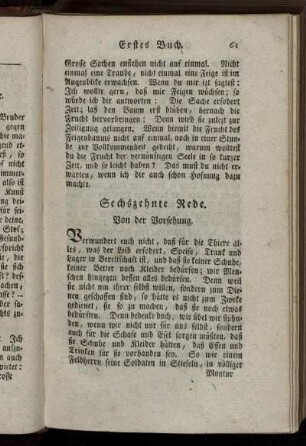 Sechszehnte Rede. Von der Vorsehung