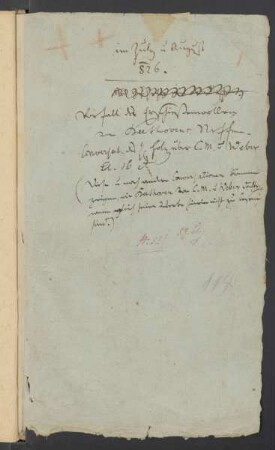 Konversationsheft 116 (Anfang August - etwa 7. August 1826)