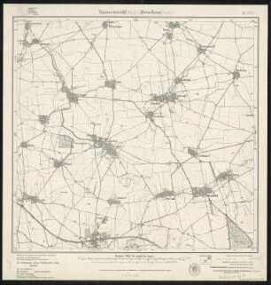 Meßtischblatt 1.(2607) : Tannenwald (Sächs.) - Zwochau (Preuß.), 1922 : Tannenwald (Sächs.) - Zwochau (Preuß.). - Aufgen. 1904, hrsg. 1907, bericht. 1922. - 1:25000. - Leipzig, 1922. - 1 Kt.