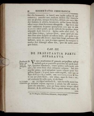 Cap. III. De Praestantia Parvi Apparatus