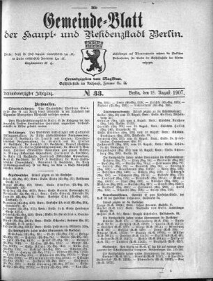 1907,33: No. 33, 18. August 1907