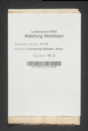 Wiedervergabe von Kommenden und deren Visitation.