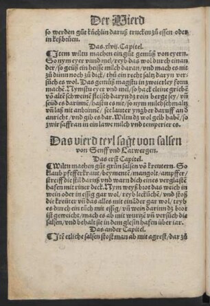 Das vierd teyl sagt von salsen von Senff und Latwergen.