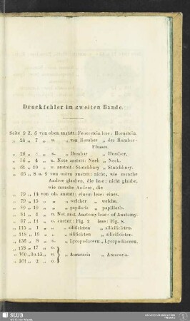 Druckfehler im zweiten Bande