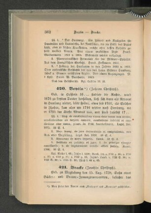 421. Bracke (Joachim Christoph).