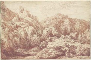 Berglandschaft mit Raubüberfall
