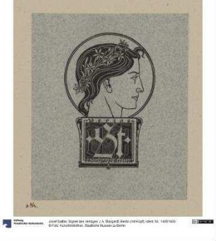 Signet des Verlages J. A. Stargardt, Berlin (mit Kopf)
