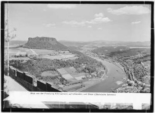 Blick von der Festung Königstein auf Lilienstein und Elbtal