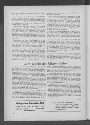 Zum Wohle der Allgemeinheit