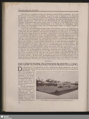 Die Gartenanlagen der Ausstellung