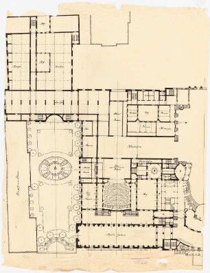 Königliche Oper (auch: Staatsoper unter den Linden, Lindenoper), Berlin Erweiterung - II. Projekt: Grundriss