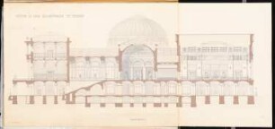 Preußisches Parlament, Berlin Schinkelwettbewerb 1868: Querschnitt; Maßstabsleiste
