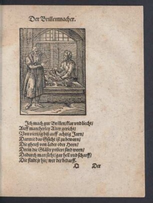 Der Brillenmacher.
