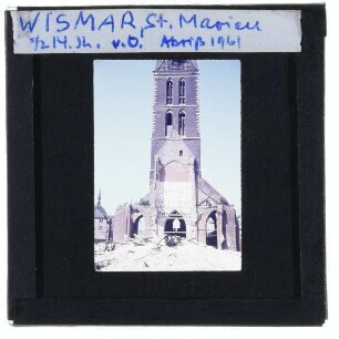 Wismar, Georgenkirche,Wismar, Marienkirche : Ostansicht