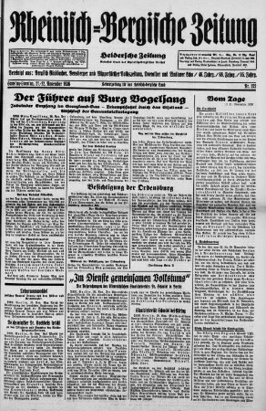 Rheinisch-Bergische Zeitung : Heidersche Zeitung ; ältestes Blatt des Rheinisch-Bergischen Kreises