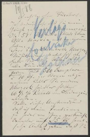 Brief an Adolph Fürstner an Adolph Fürstner  : 17.05.1888