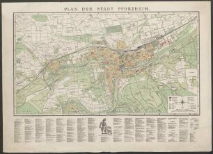 Plan der Stadt Pforzheim