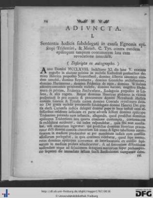 Adiuncta.