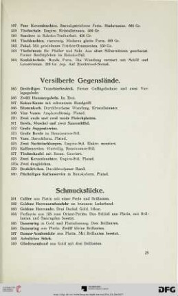 Versilberte Gegenstände (Nr. 565-580)