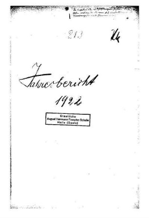 1922/23: Jahresbericht ... - 1922/23