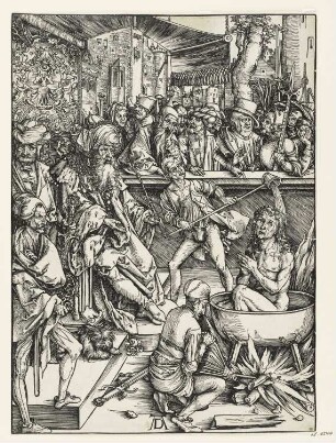 Marter des Evangelisten Johannes, aus: "Apokalypse (Einzeldrucke vor dem Text)"