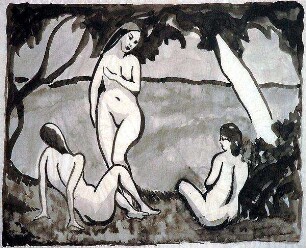 Drei Frauen am See