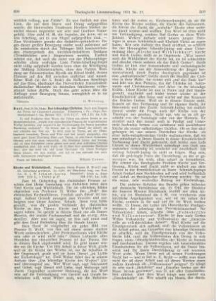 499-502 [Rezension] Kirche und Wirklichkeit