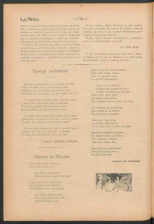 Chanson de Berceau