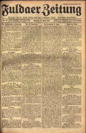 Ausgabe vom Dienstag, den 26. April 1927.
