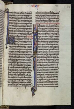 Historisierte Initiale (Johannes-Evangelium): I(n principio erat verbum): Evangelist Johannes