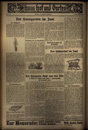 Dritte Ausgabe vom Samstag, den 30. Mai 1936.