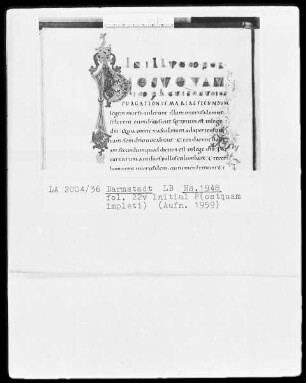 Evangelistar (Gero-Kodex) — Initiale P(ostquam impleti), Folio 22verso