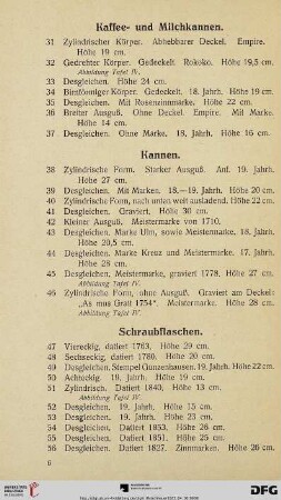Schraubflaschen (Nr. 47-56)