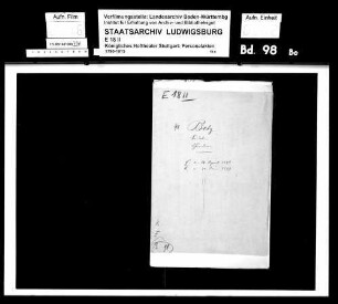 Betz, Fridolin; Choreleve und Chorsänger; ausgesch.: 1899