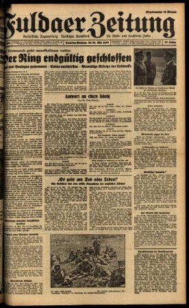 Ausgabe vom Samstag, den 25. Mai 1940.