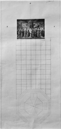 Ausmalung der Cappella Sistina — Wandmalerei des unteren Registers — Schlüsselübergabe an Petrus