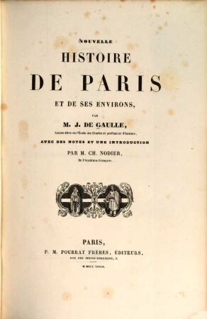 Nouvelle histoire de Paris et de ses environs, 1 (1839)