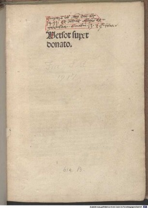 Commentum super Donatum minorem