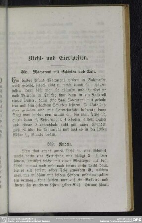 Mehl- und Eierspeisen