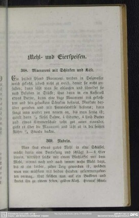 Mehl- und Eierspeisen