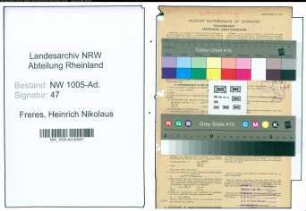 Entnazifizierung Heinrich Nikolaus Freres , geb. 06.02.1907 (Angestellter)
