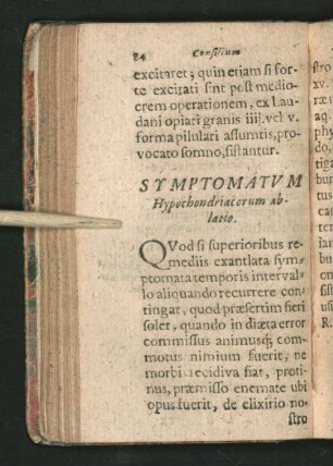 Symptomatvm Hypochondriacorum ablatio.