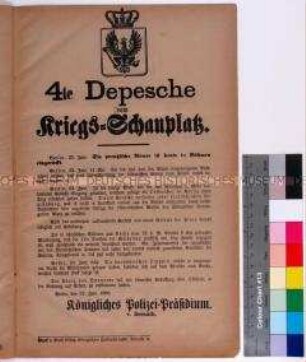 4. Depesche vom Kriegsschauplatz; Berlin, 23. Juni 1866