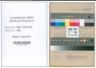 Entnazifizierung Heinrich Meier , geb. 12.05.1899 (Arbeiter)