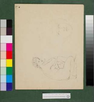 Antikenstudie (Aphrodite sich im Bade zusammenschmiegend)