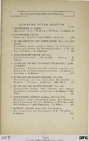 Gemälde alter Meister (Nr. 1-69)